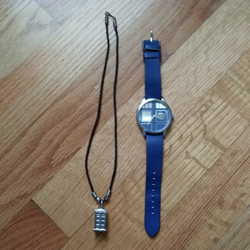 *Geek Alert* TARDIS Watch and Necklace